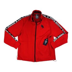 NWT PRPS Red w/ Logo Tapestripe Polyester Elastane Track‎ Jacket Mens Size XL